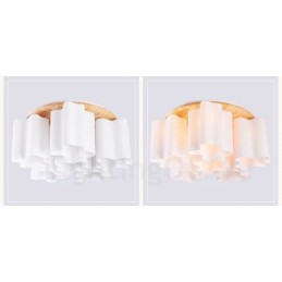 6 Luzes de teto embutidas contemporâneas modernas com cúpula de vidro