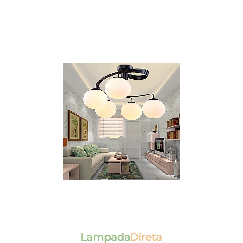 Luminárias pendentes modernas contemporâneas de metal