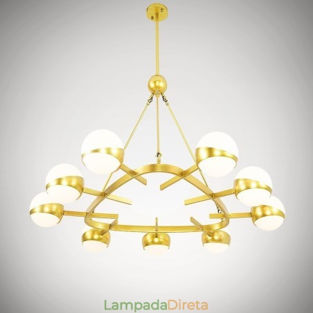9 Luzes de Teto Modernas Contemporâneas Estilo Nórdico Lustre de Cobre com Sombra de Vidro Bola Dourada e Branca 9 Luzes de Teto Modernas Contemporâneas Estilo Nórdico Lustre de Cobre com Sombra de Vidro Bola Dourada e Branca