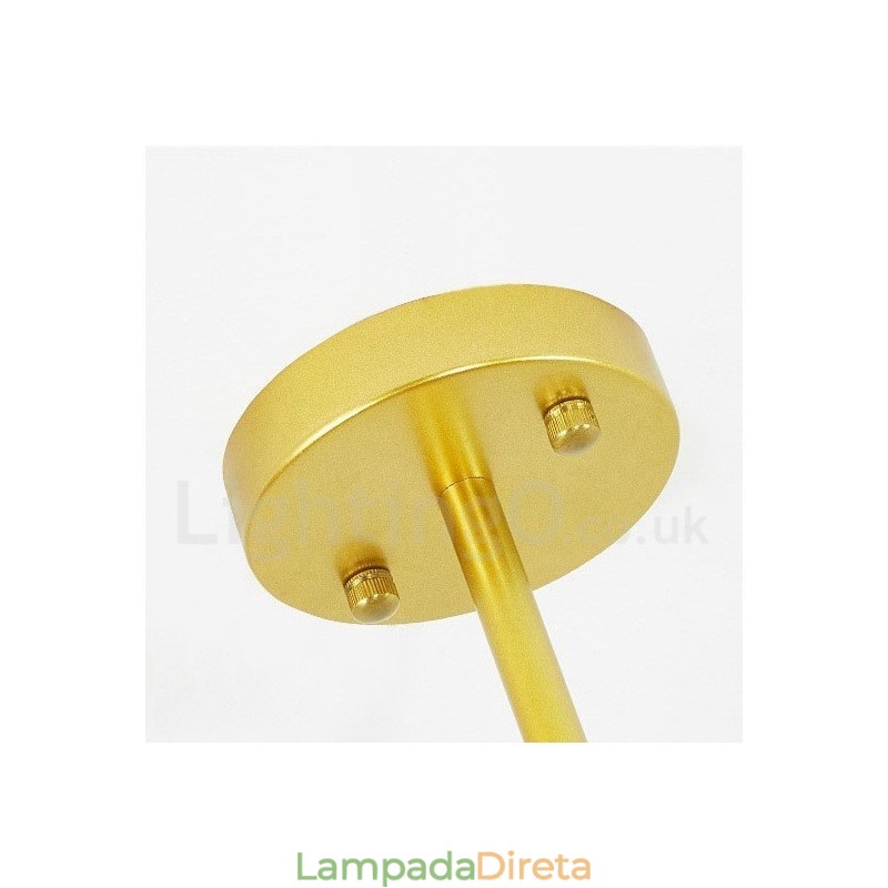 9 Luzes de Teto Modernas Contemporâneas Estilo Nórdico Lustre de Cobre com Sombra de Vidro Bola Dourada e Branca