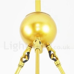 9 Luzes de Teto Modernas Contemporâneas Estilo Nórdico Lustre de Cobre com Sombra de Vidro Bola Dourada e Branca