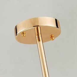 12 Luzes de Teto Contemporâneas Modernas Lustre de Cobre com Sombra de Vidro Bola Branca