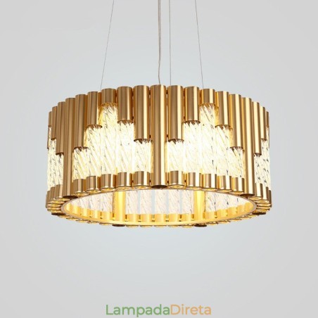 Luminária pendente moderna contemporânea com revestimento de cobre Luminária pendente moderna contemporânea com revestimento de cobre