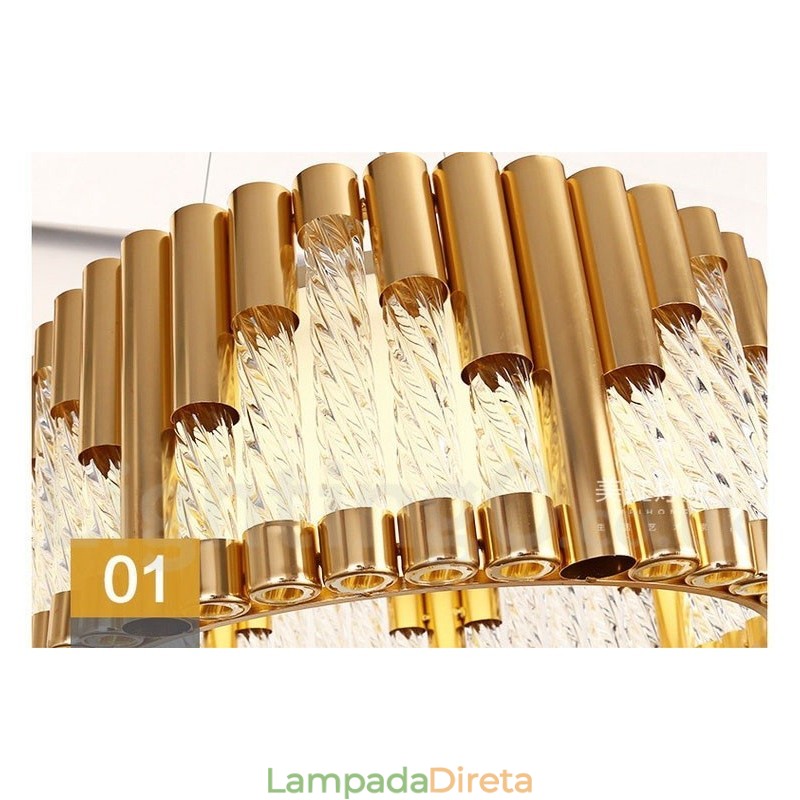 Luminária pendente moderna contemporânea com revestimento de cobre