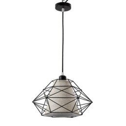 1 luz retrô vintage preto ferro pingente luz com cortinas de tecido