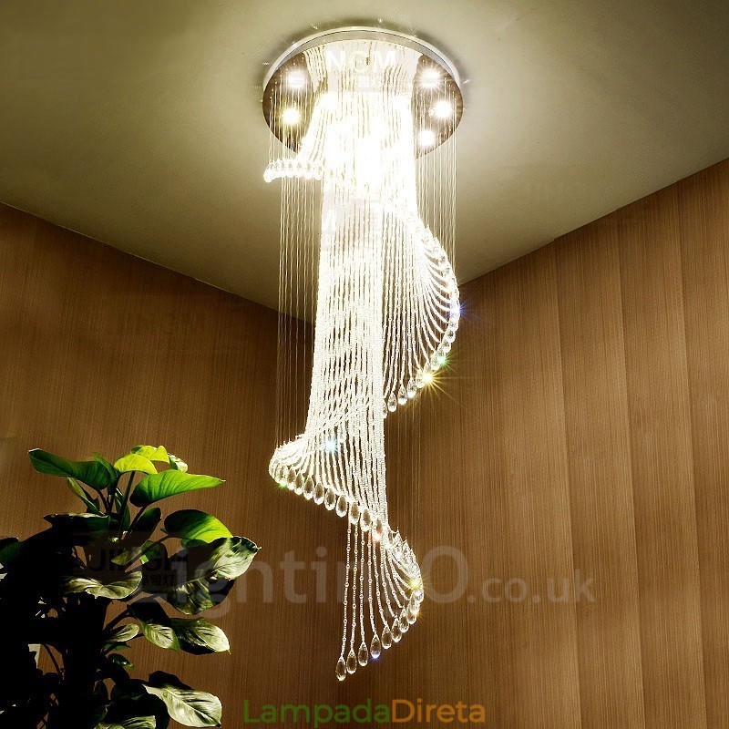15 Luzes Modernas de Cristal Pendente de Teto Lustre Interno Luminárias Luminárias com Lâmpadas