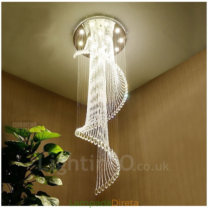 15 Luzes Modernas de Cristal Pendente de Teto Lustre Interno Luminárias Luminárias com Lâmpadas