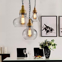 3 Luz Moderna Contemporânea Mini Estilo Metal Lustre Pendente Luz
