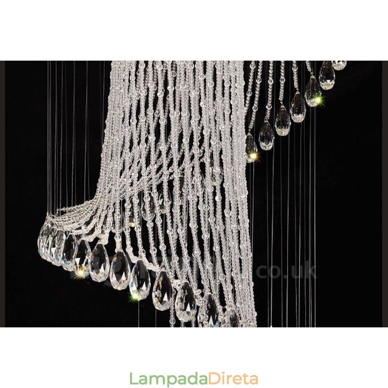 15 Luzes Modernas de Cristal Pendente de Teto Lustre Interno Luminárias Luminárias com Lâmpadas