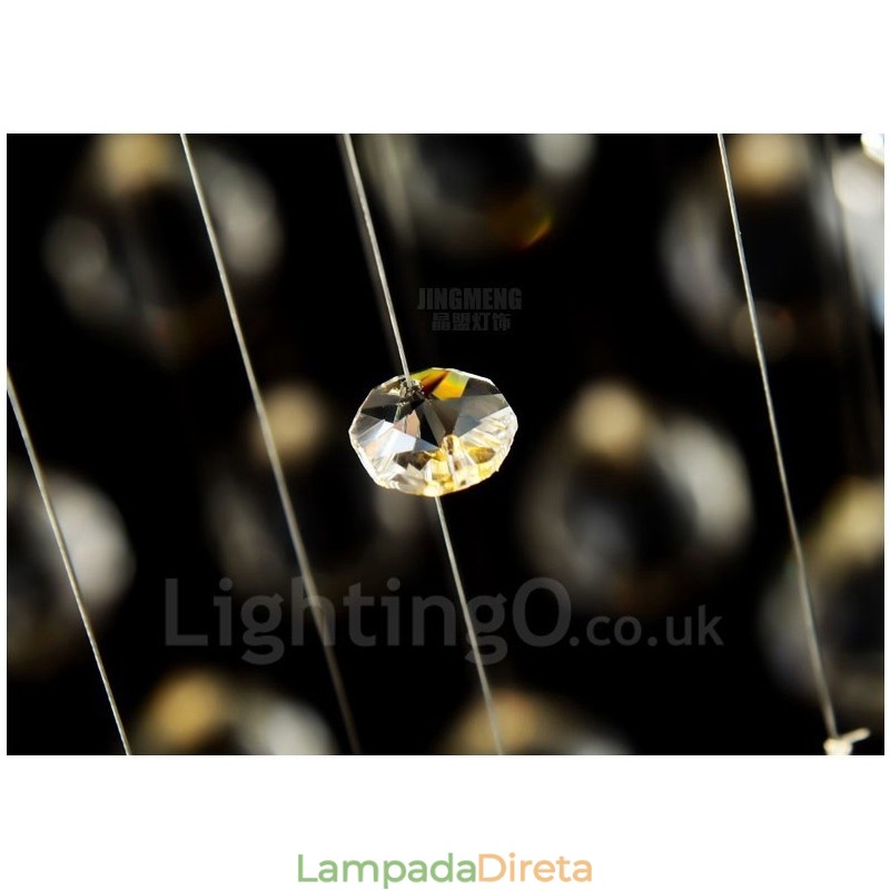 Luminária pendente de cristal moderna para teto, lustre interno, luminárias e acessórios