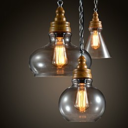 3 Luz Moderna Contemporânea Mini Estilo Metal Lustre Pendente Luz