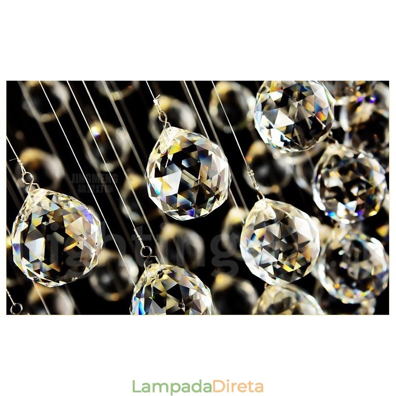Luminária pendente de cristal moderna para teto, lustre interno, luminárias e acessórios