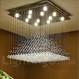 Luminária pendente de cristal moderna para teto, lustre interno, luminária de iluminação