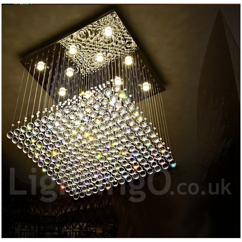 Luminária pendente de cristal moderna para teto, lustre interno, luminária de iluminação