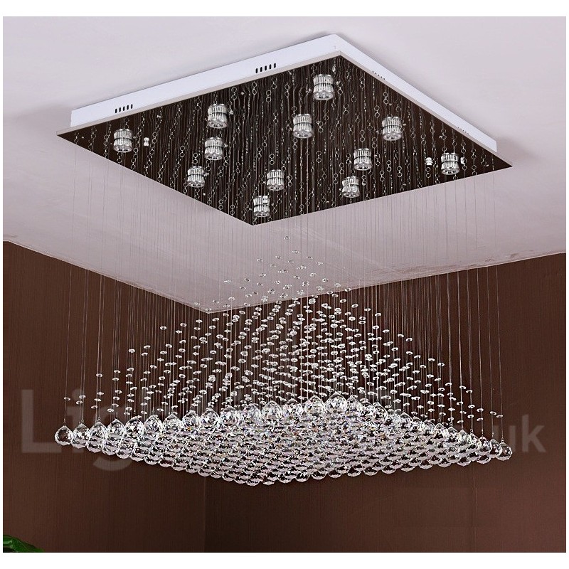 Luminária pendente de cristal moderna para teto, lustre interno, luminária de iluminação