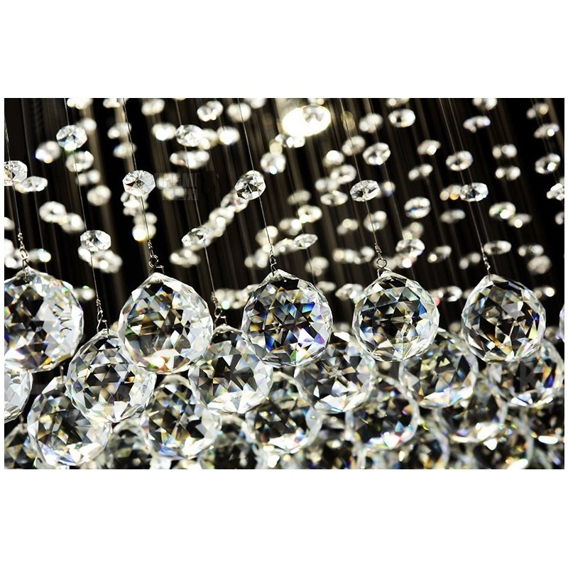 Luminária pendente de cristal moderna para teto, lustre interno, luminária de iluminação