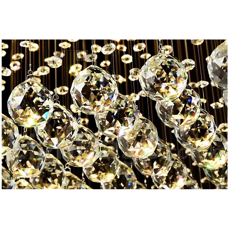 Luminária pendente de cristal moderna para teto, lustre interno, luminária de iluminação