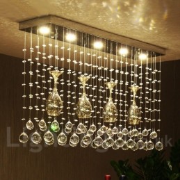 5 luzes modernas de cristal pingente de teto luz lustre interno lâmpadas de iluminação luminária