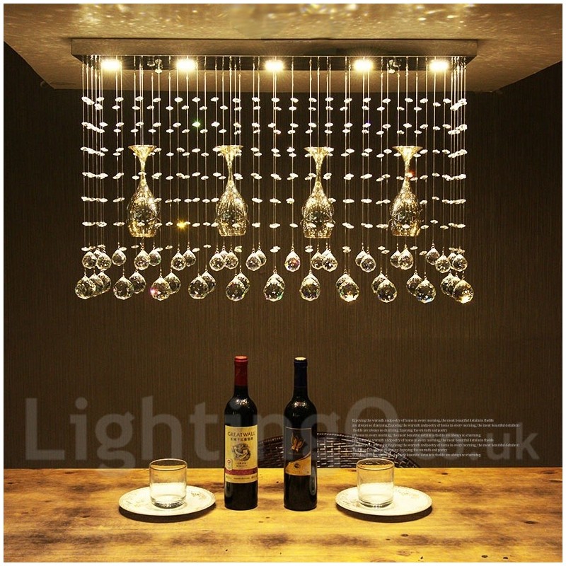 5 luzes modernas de cristal pingente de teto luz lustre interno lâmpadas de iluminação luminária