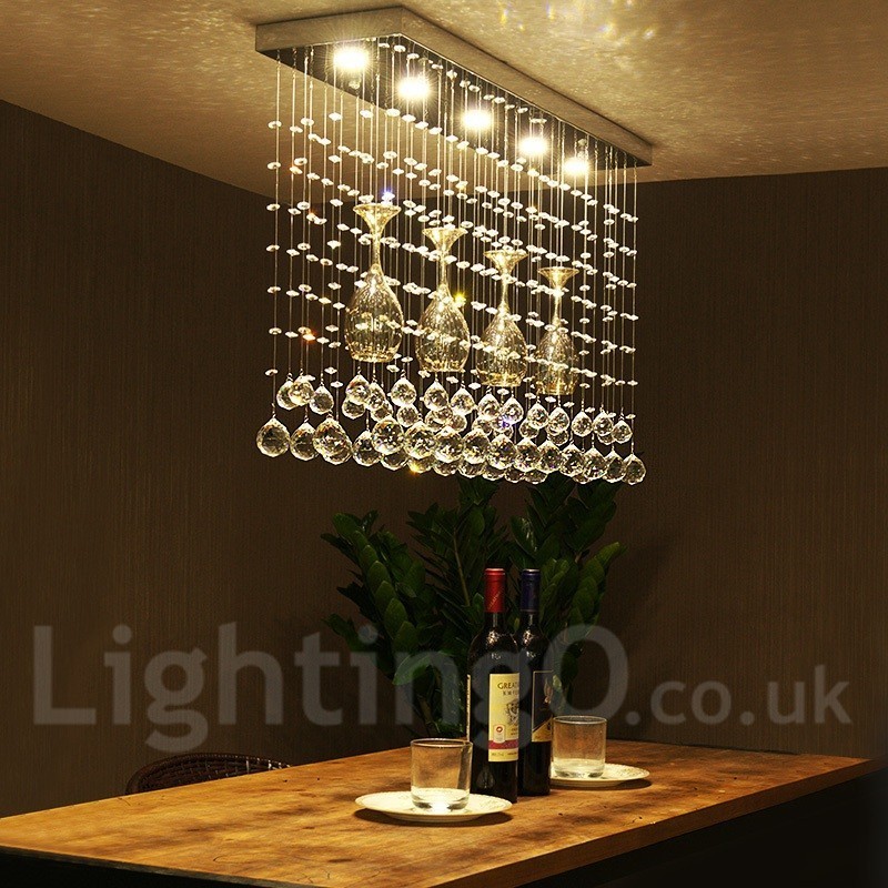 5 luzes modernas de cristal pingente de teto luz lustre interno lâmpadas de iluminação luminária