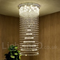 Luminária pendente de cristal moderna para teto, lustre interno, luminárias e acessórios