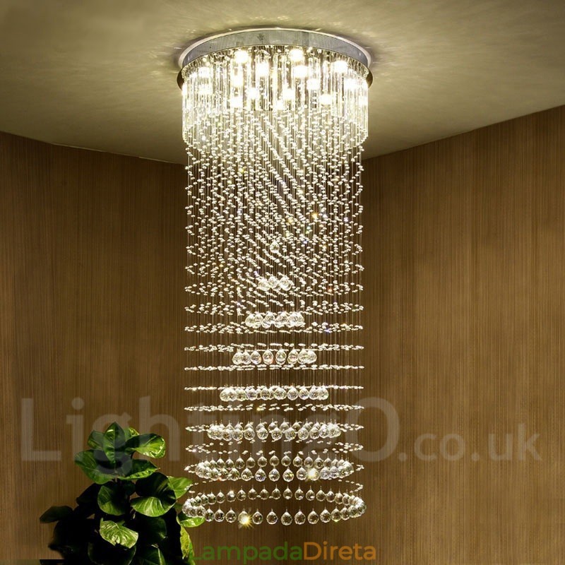 Luminária pendente de cristal moderna para teto, lustre interno, luminárias e acessórios