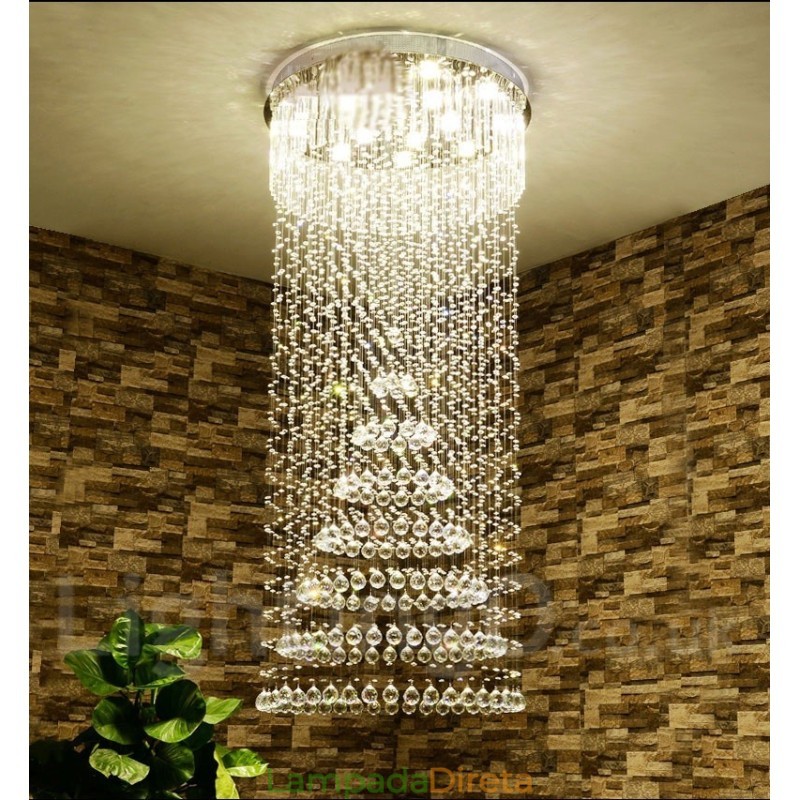 Luminária pendente de cristal moderna para teto, lustre interno, luminárias e acessórios