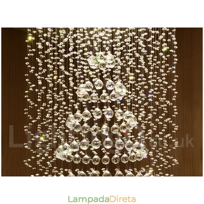 Luminária pendente de cristal moderna para teto, lustre interno, luminárias e acessórios