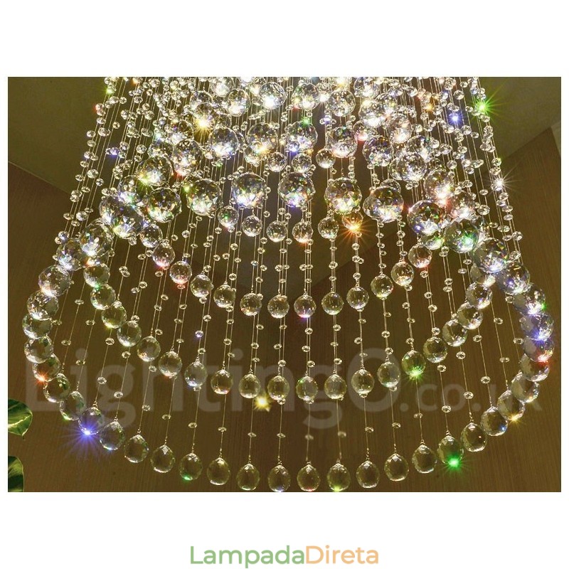 Luminária pendente de cristal moderna para teto, lustre interno, luminárias e acessórios