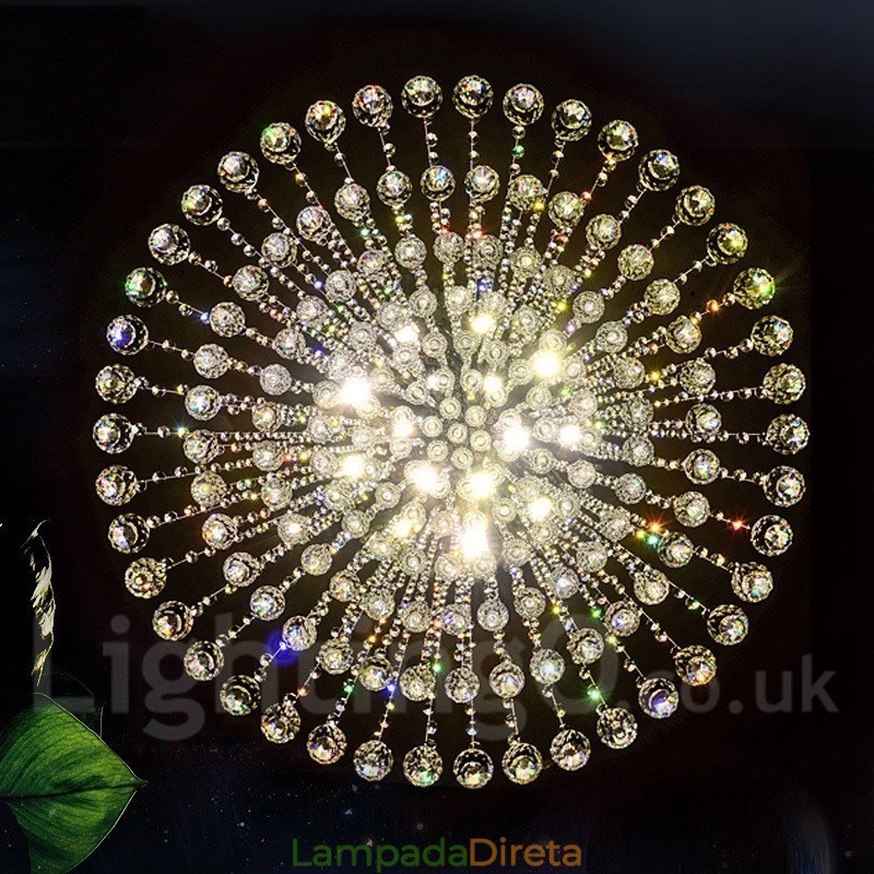 Luminária pendente de cristal moderna para teto, lustre interno, luminárias e acessórios