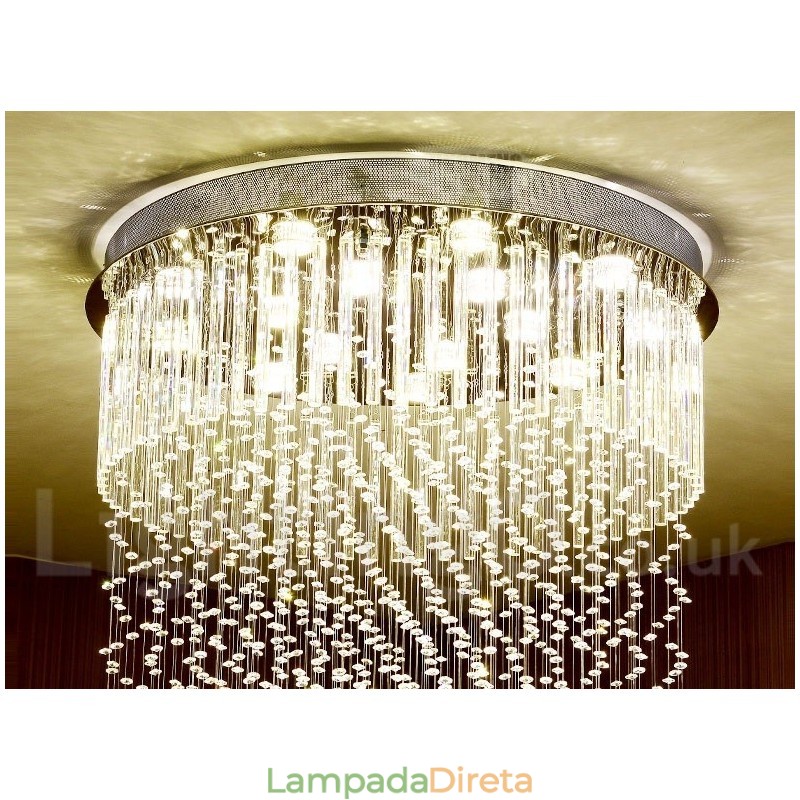 Luminária pendente de cristal moderna para teto, lustre interno, luminárias e acessórios