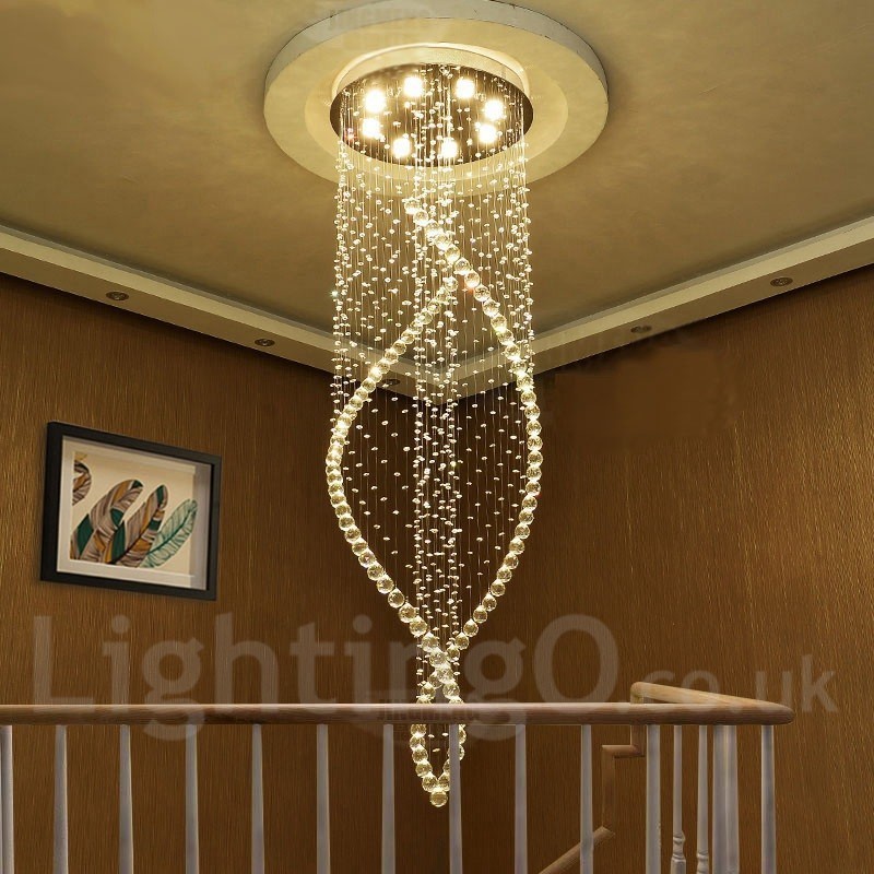 Extra grande moderno cristal teto pingente luz interior lustre iluminação lâmpadas luminárias