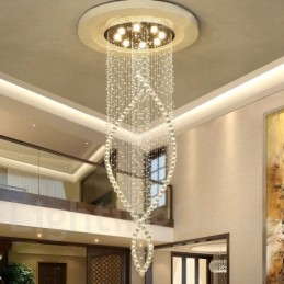 Extra grande moderno cristal teto pingente luz interior lustre iluminação lâmpadas luminárias