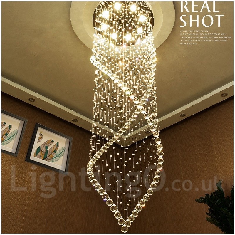 Extra grande moderno cristal teto pingente luz interior lustre iluminação lâmpadas luminárias