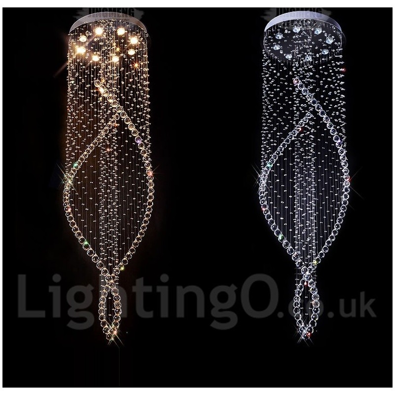 Extra grande moderno cristal teto pingente luz interior lustre iluminação lâmpadas luminárias