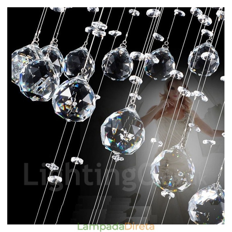 3 Luzes Modernas de Cristal Pendente de Teto Lustre Interno Luminárias Luminárias Luminárias