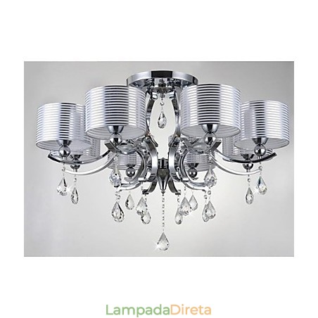 Lustre moderno de cristal K9 8 luzes Lustre moderno de cristal K9 8 luzes
