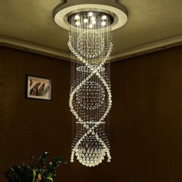 Comprimento extra 5 metros moderno cristal teto pingente luz interior lustre iluminação lâmpadas luminárias