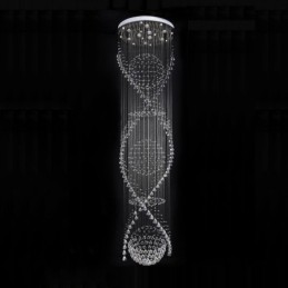 Comprimento extra 5 metros moderno cristal teto pingente luz interior lustre iluminação lâmpadas luminárias