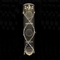 Comprimento extra 5 metros moderno cristal teto pingente luz interior lustre iluminação lâmpadas luminárias