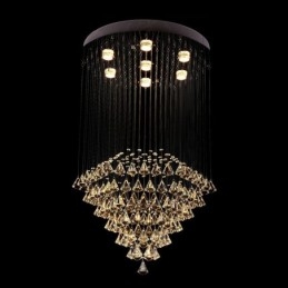 7 luzes modernas de cristal pingente de teto luz lustre interno lâmpadas de iluminação luminárias