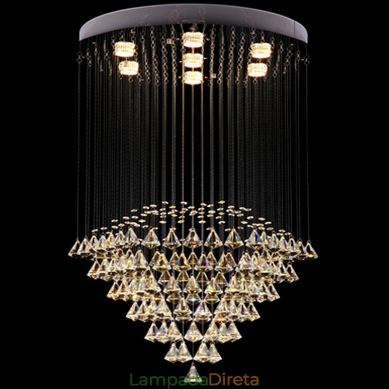 7 luzes modernas de cristal pingente de teto luz lustre interno lâmpadas de iluminação luminárias