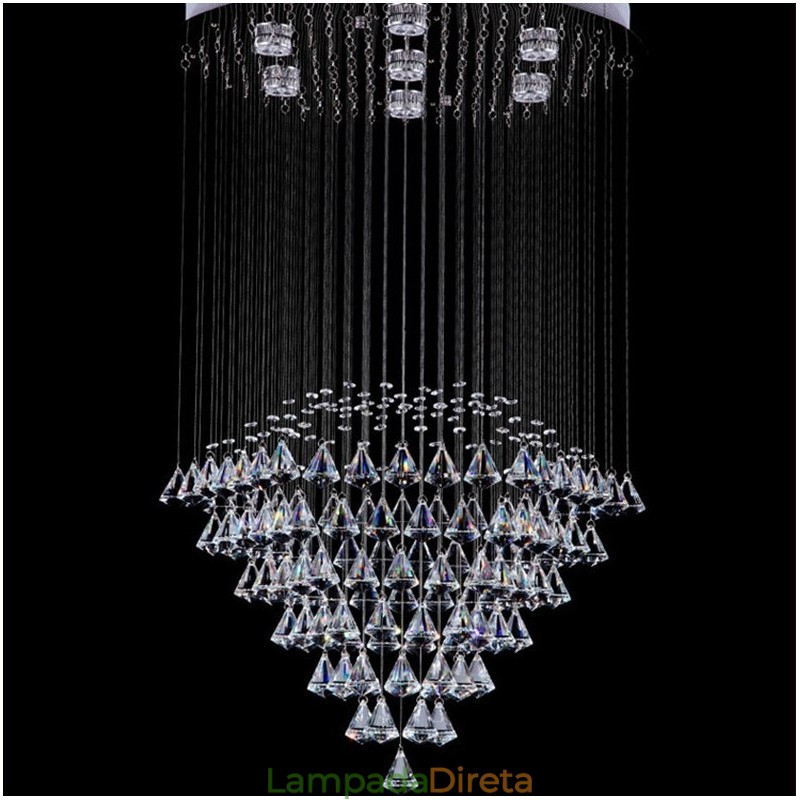 7 luzes modernas de cristal pingente de teto luz lustre interno lâmpadas de iluminação luminárias