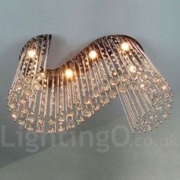 6 luzes modernas de cristal pingente de teto luz lustre interno iluminação lâmpadas luminárias