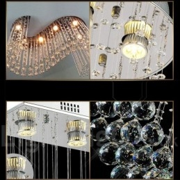 6 luzes modernas de cristal pingente de teto luz lustre interno iluminação lâmpadas luminárias