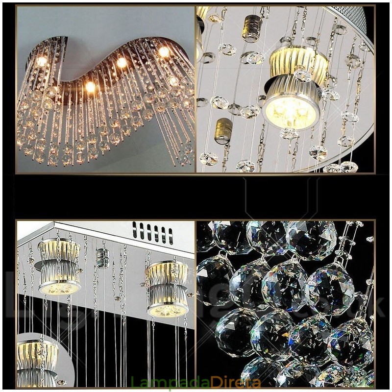 6 luzes modernas de cristal pingente de teto luz lustre interno iluminação lâmpadas luminárias