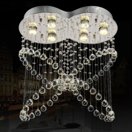 6 luzes modernas de cristal pingente de teto luz lustre interno iluminação lâmpadas luminárias
