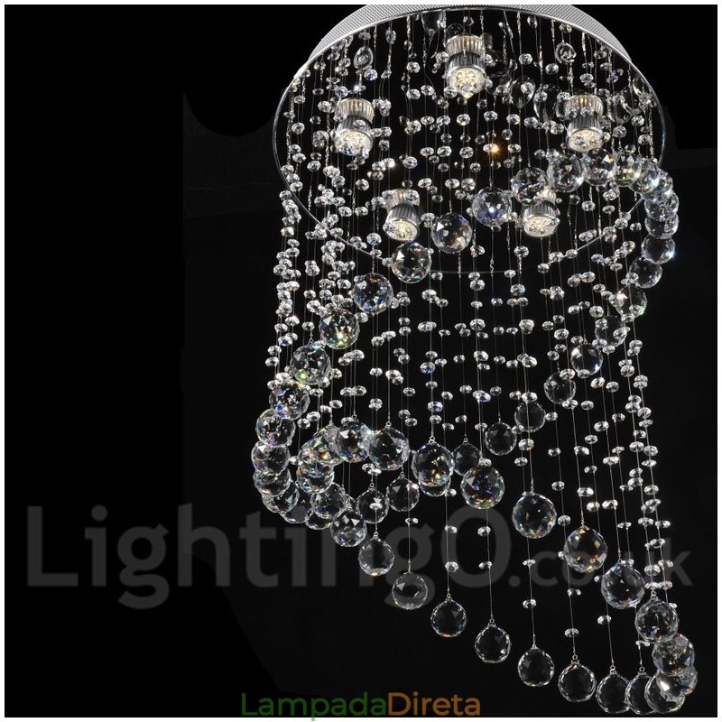 5 luzes modernas de cristal pingente de teto luz lustre interno iluminação lâmpadas luminárias