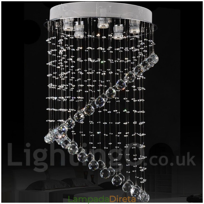 5 luzes modernas de cristal pingente de teto luz lustre interno iluminação lâmpadas luminárias