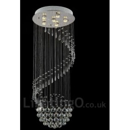 6 luzes modernas de cristal pingente de teto luz lustre interno iluminação lâmpadas luminárias